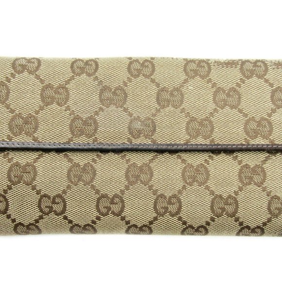 Gucci wallet GG pattern beige canvas �~ leather Auth used T17241 - Picture 9 of 9